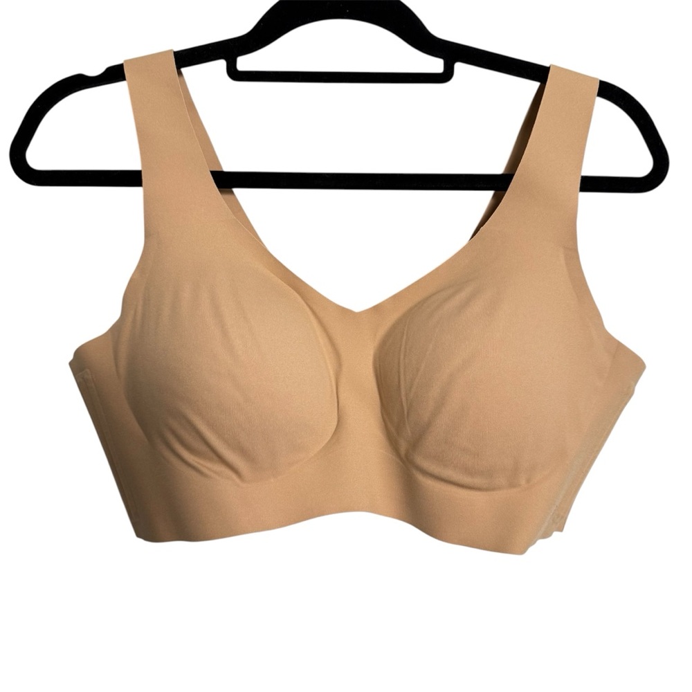 Honeylove Silhouette Bra XL Wireless Sculpting V-Neck Nude Shapewear
